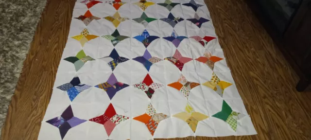 RAINBOW PRINTS CUATRO PUNTOS ESTRELLA Edredón Top/Lanzamiento 64 X 52