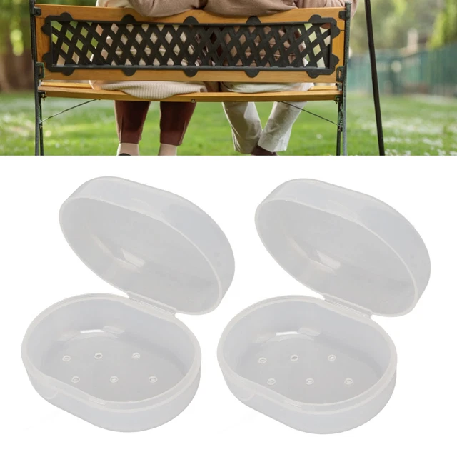 2x Swimming Earplug Storage Box Buckle Closure Breathable Holes Earplugs EJJ