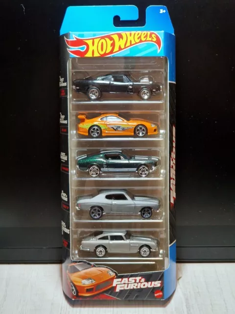 🔥2023 HOT WHEELS 5-Pack Fast And Furious Supra Charger Mustang