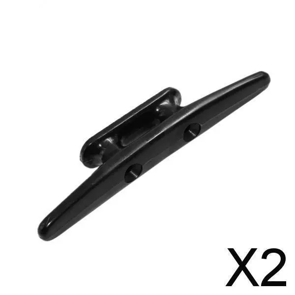 2X 7" En Nylon Noir à Base Fermée Pour Bateau Et Quai Marin Taquet De 7