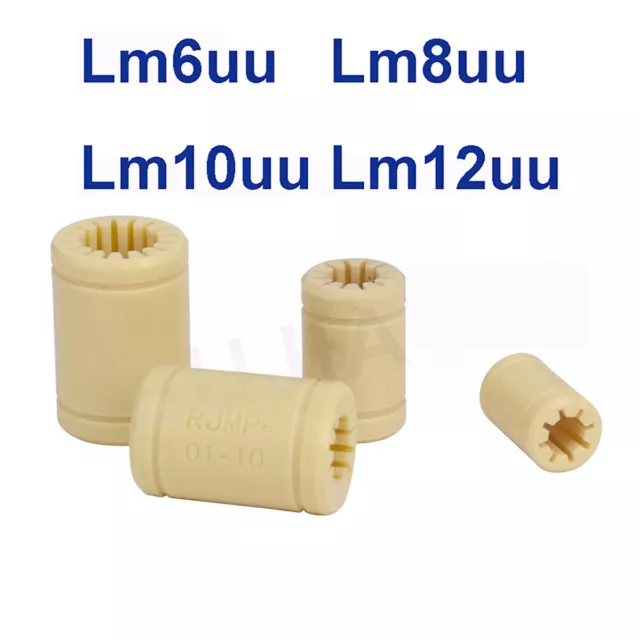 Solid Polymer Bearing Lm8uu Linear Bushing Lm6uu Lm8luu Lm12uu Diy Cnc Motion