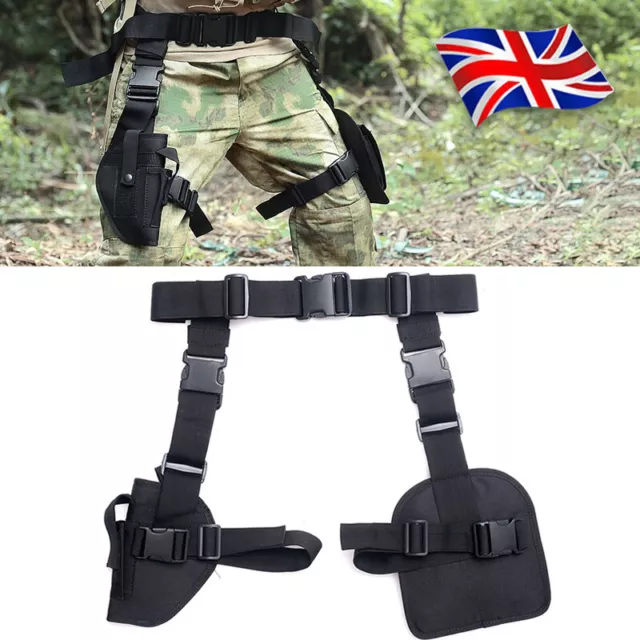 Tactical Drop Leg Holster Adjustable Hand Thigh Pistol Gun Holster Waterproof UK