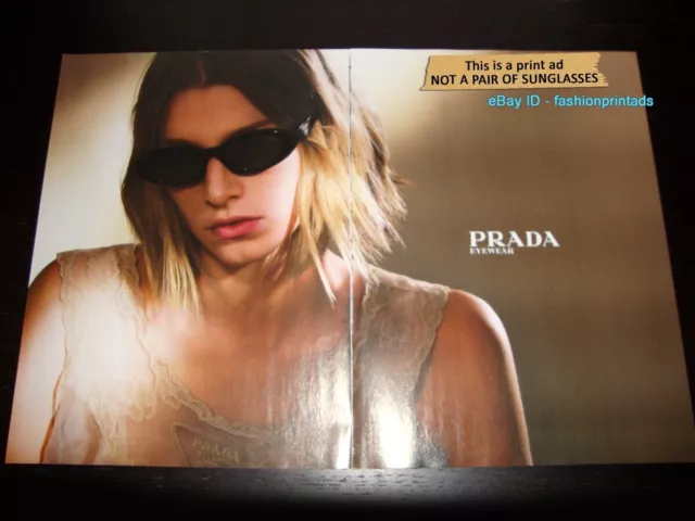 PRADA Eyewear 2-Page Magazine PRINT AD Spring 2023 HUNTER SCHAFER