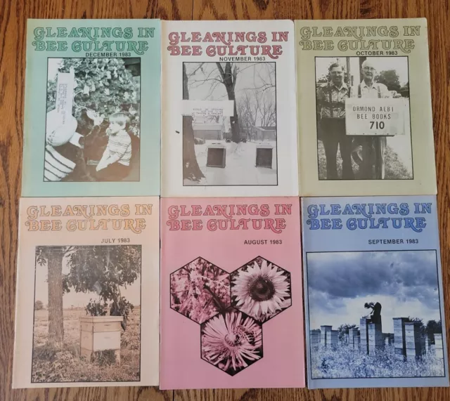 Vintage 1983 Gleanings in Bee Culture Lot of 6 Beekeeping Magazines BEE16