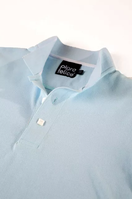T-shirt pour homme Porro Felice Polo Chemise, Bleu, L 3