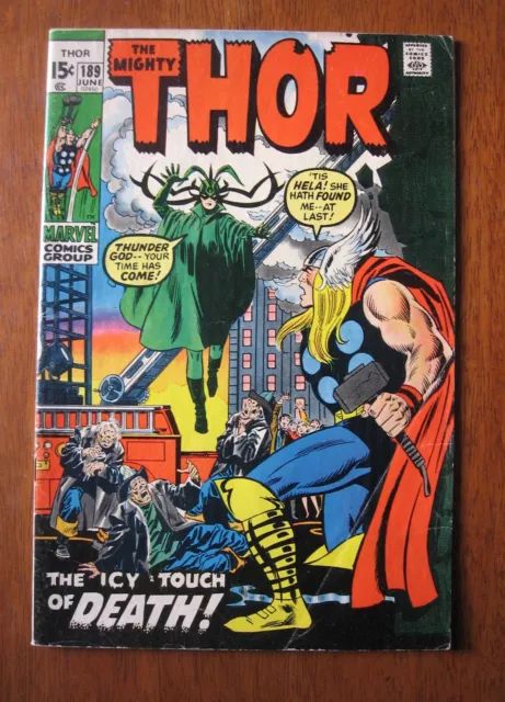 MIGHTY THOR #189 Marvel Comic Book Classic 1971 Nice Mid Grade