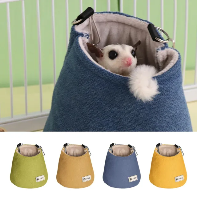 Sugar Glider Pouch Hang Bed, Squirrel Hamster Cotton Nest Mat