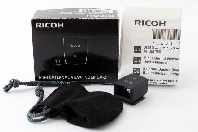 "Excellent+++" Ricoh GV-2 Viewfinder 28mm for GR Series JAPAN - Black