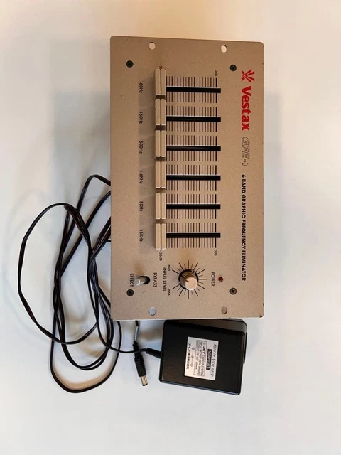 VESTAX GFE-1 DJ 6 Band Graphic Equalizer EQ With AC Adapter Japan