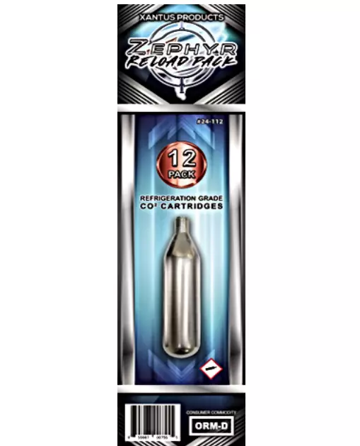 Xantus Product 24-112 Zephyr Reload Pack-Refrigeration Grade CO2 Cartridge,12 pk