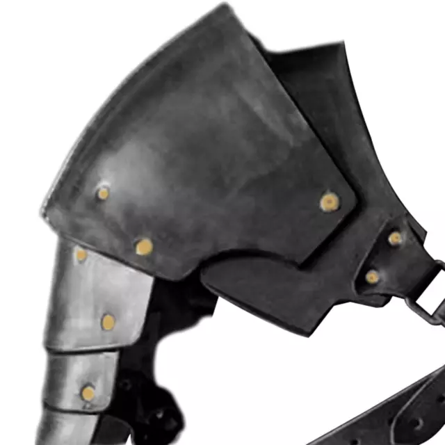 Medieval Faux Leather Shoulder Pauldron Knight Costume Accessory for Party