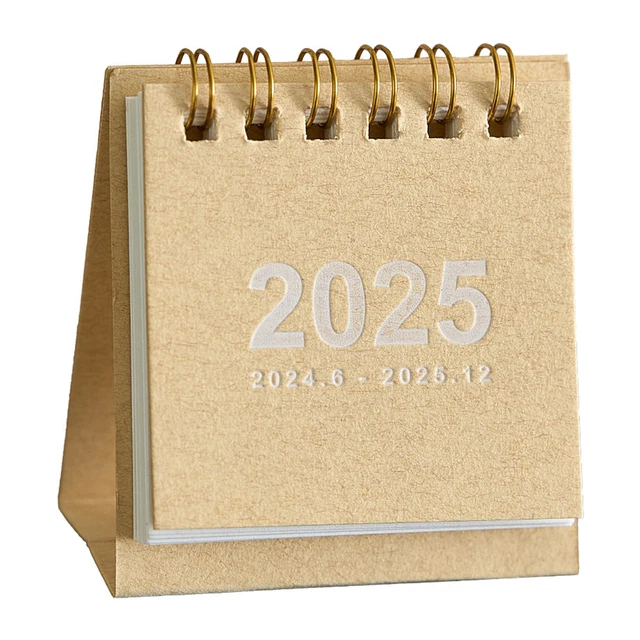 MINI DESK CALENDAR 2025 Spacesaving Desktop 20242025 Set for Planning
