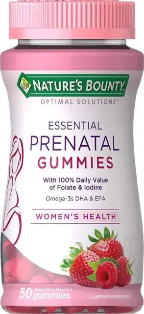 Nature's Bounty Essential Prenatal Berry Gummies 50CT FREE SHIPPING! ORDER NOW!