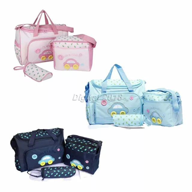 4pcs/Set Fashion Baby Diaper Bag Larger Mummy Handbag Mom Maternity Nappy Tote