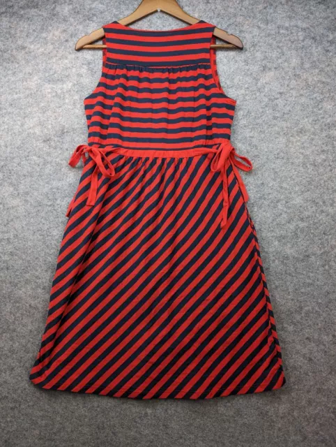 Element Dress Womens Medium Red Blue Stripe Sleeveless Tank Midi 2