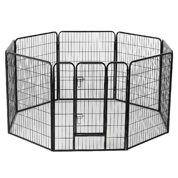 Heavy Duty Dog Puppy Pet Rabbit Cat Guinea Pig Play Pen Run - Whelping Cage Bed