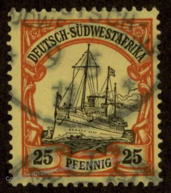 German SW Africa AUS DSWA Unwmk Mi15 25pf Yacht 89768