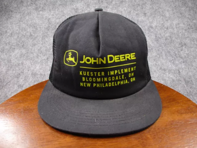 Vintage John Deere Hat Cap Snapback K Products Trucker Mesh Tractor Farmer Ohio