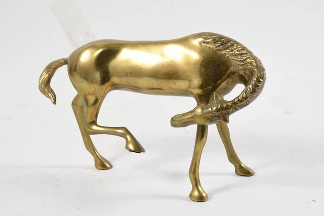 L85H23- Figur aus Messing, Pferd Fohlen