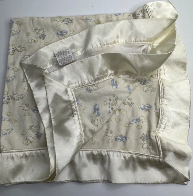 Magic Years Baby Security Blanket Cream White Cow Duck Lamb Satin Trim