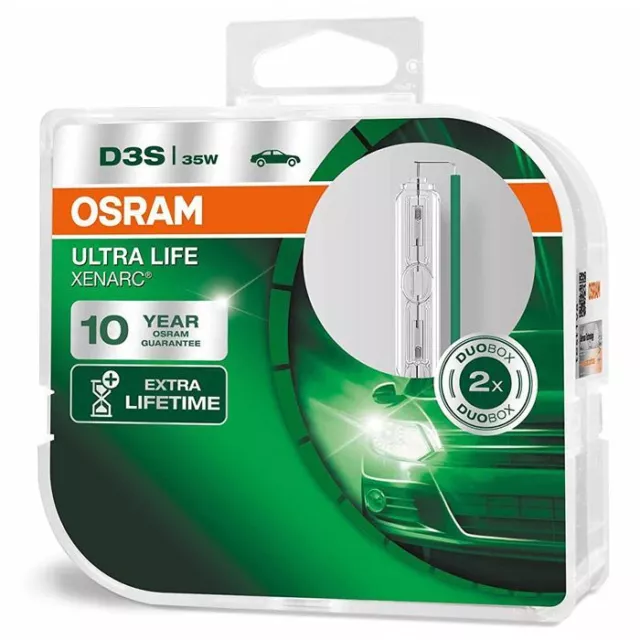 OSRAM Xenarc Night Breaker Laser D3S Xenon Headlight Bulbs (Twin) 220% –  Autosave Components