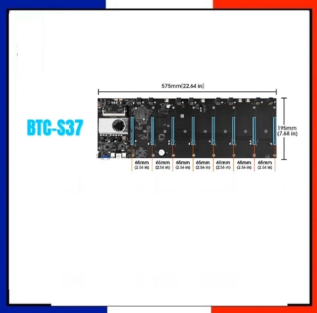 Btc S37 8gpu Carte Mère Minage Crypto BTC-S37 - 8 Slots GPU, CPU Intel