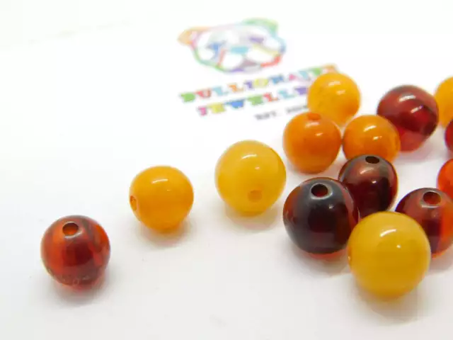 Genuine Baltic Amber Bead Collection Charms Art Deco c1920 3