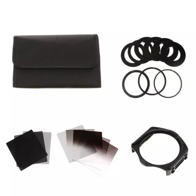 Complete ND 2 4 8 16 Filter Kit for Cokin P Holder + 9 x Adapter Ring 58mm