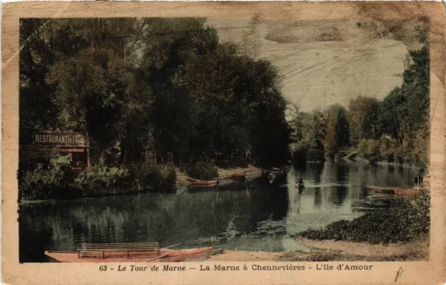 CPA Le Tour de Marne - La Marne a CHENNEVIERES - L'Ile d'Amour (659735)