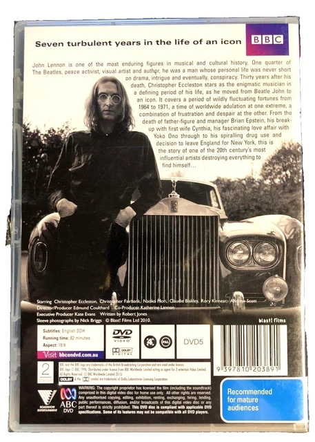 Lennon Naked DVD (2010) BBC Christopher Eccleston | Region 4 | Brand New Sealed 2