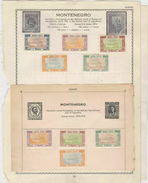 montenegro stamps page ref 18357