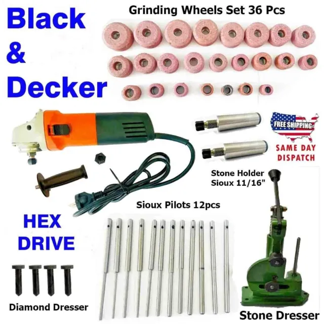 56x Valve Seat Grinding Complete Kit Black & Decker Style FASTEST SHIPPING