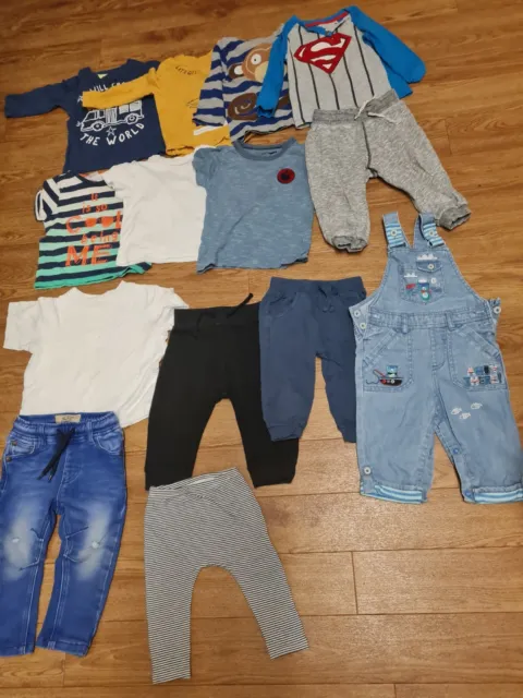 x14 items baby clothes outfit bundle joblot 6-9 months boys
