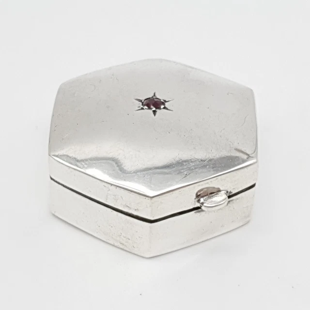 Art Deco Classic 925 Silver Can - Pill Box - (107)