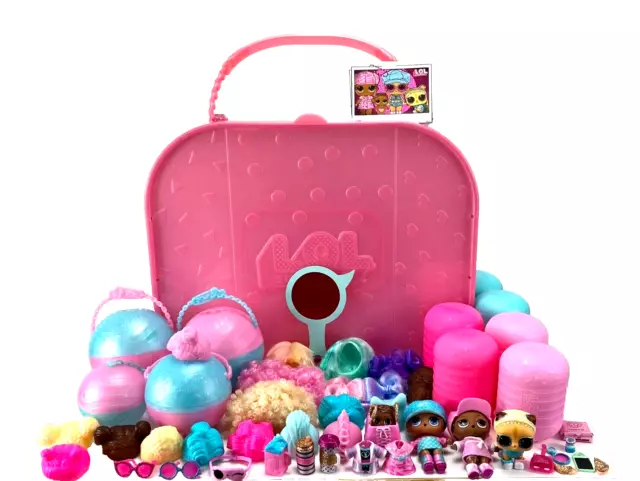 LOL Surprise Dolls Series Eye Spy Pink Carrying Case Lot of Dolls Accessories