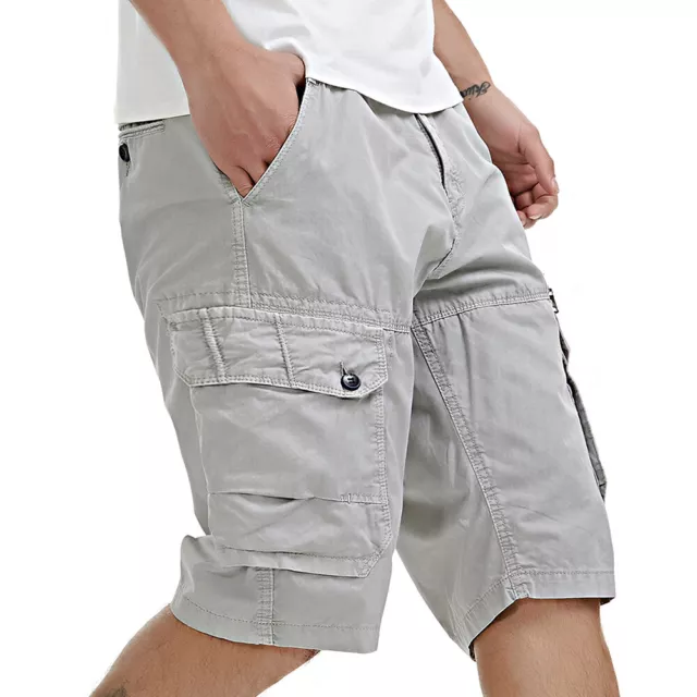 Uomo Stile Militare Mezza Pantaloni Casual Pantaloncini da Spiaggia Outdoor