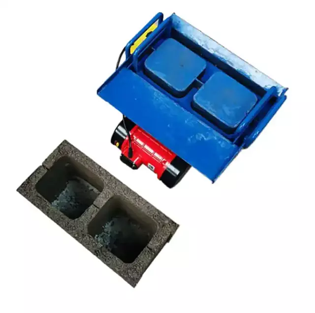 Manual hollow soil block brick moulding machine interlocking paving brick mold c