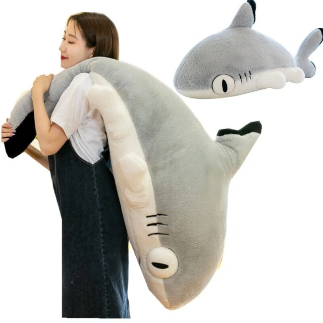 GIANT SHARK PLUSH Pillow Soft Toy Stuffed Blue Shark Animal Pillow
