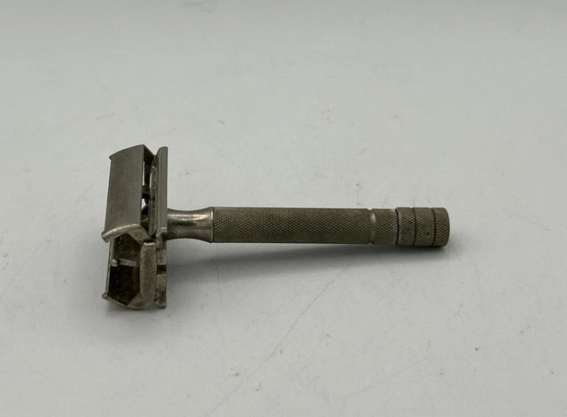 VTG Gillette  TTO Twist Open Double Edge Metal Safety Razor USA