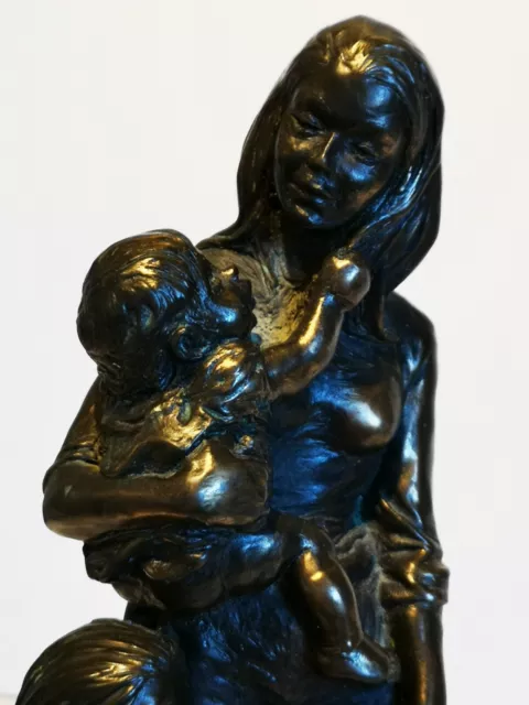 Figurine Of Loving Mother And Two Children. 2