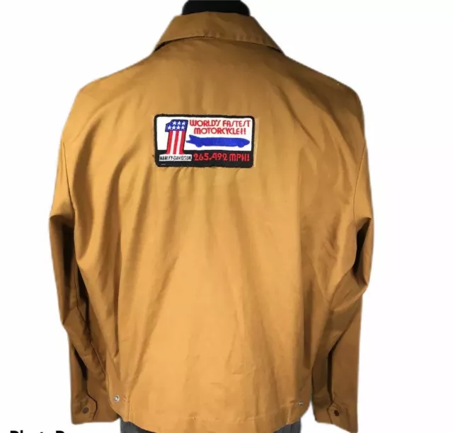 Vtg 50’s Protexall EMBROIDERED Harley Davidson Motorcycle Patch Shop Jacket 46