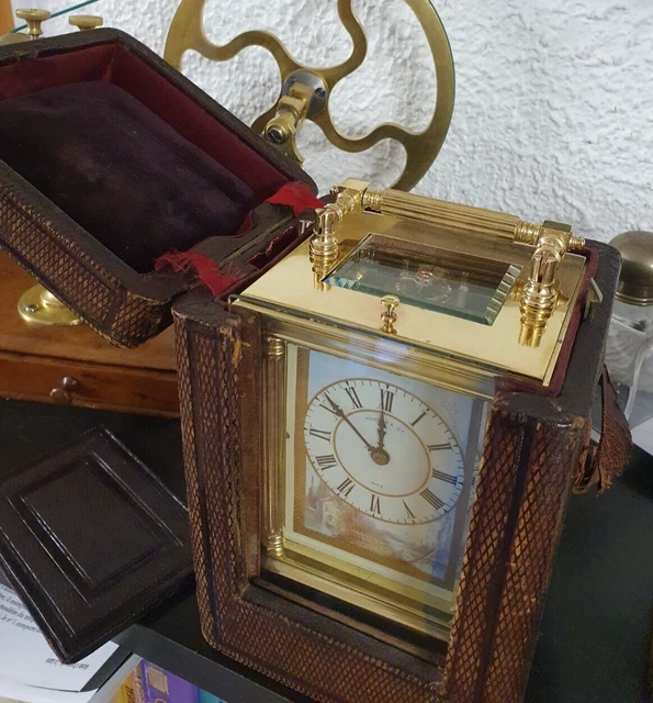 Pendule De Voyage Répét Heures TIFFANY porcelaine de Sèvres +boite transport