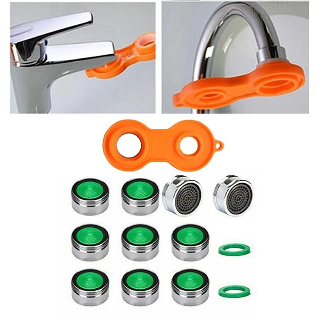Nuevo grifo duradero aireadores grifo de agua 12 piezas boquilla ABS cromado cocina M24