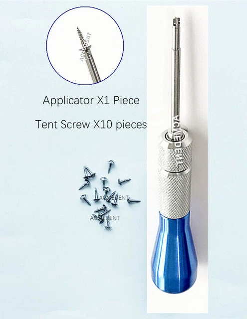 11Pcs Dental GBR Threaded Tent Screw Titanium Alloy Guided Regeneration Membrane