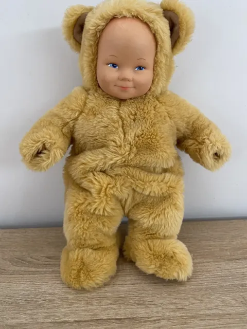 Vintage 1997 Anne Geddes Baby Bear Doll Large 35 Cm