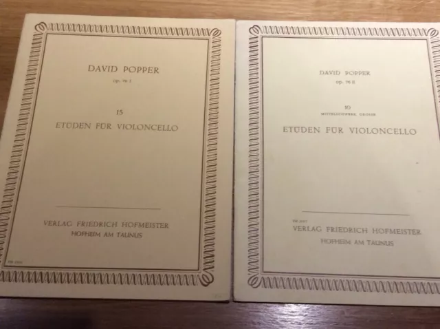 Partitions.  **  Op.76 .I & Ii  ** David Popper ...Pour Violoncelle