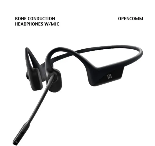 Aftershokz OpenComm Wireless Bluetooth Bone Conduction Headphones Open Ear NEW