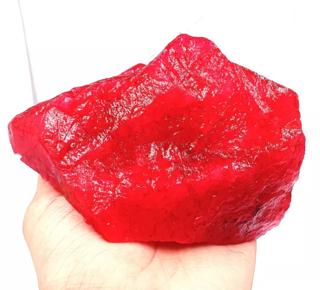 2000.00 Ct Uncut Rough Natural Red Ruby African EGL Certified Loose Gemstone GVK