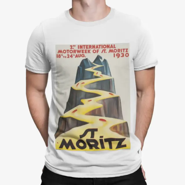 St Moritz GP T-Shirt - Racing Car Retro Sport Formula Extreme Speed France
