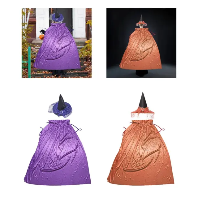 Costume di Halloween Mantello e cappello da strega per adulti Festival Mardi